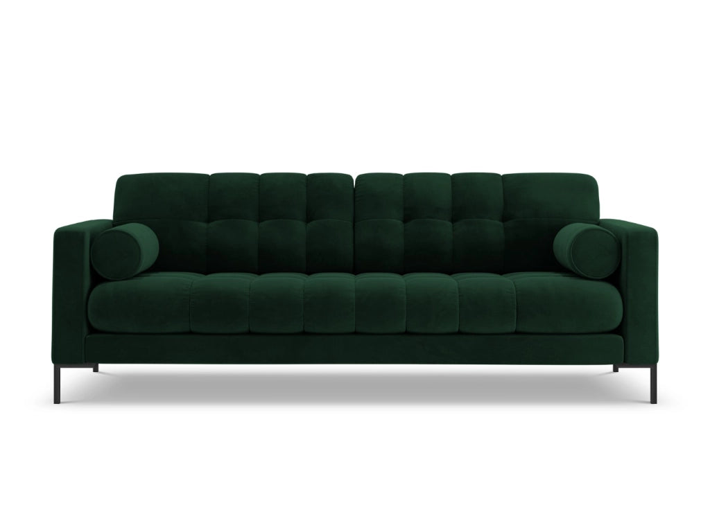 Cosmopolitan Design - Divano "Bali" 4 posti in velluto verde bottiglia 