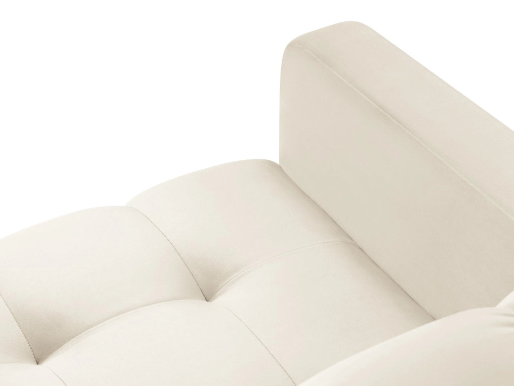 Cosmopolitan Design - Poltrona "Bali" in velluto beige chiaro 