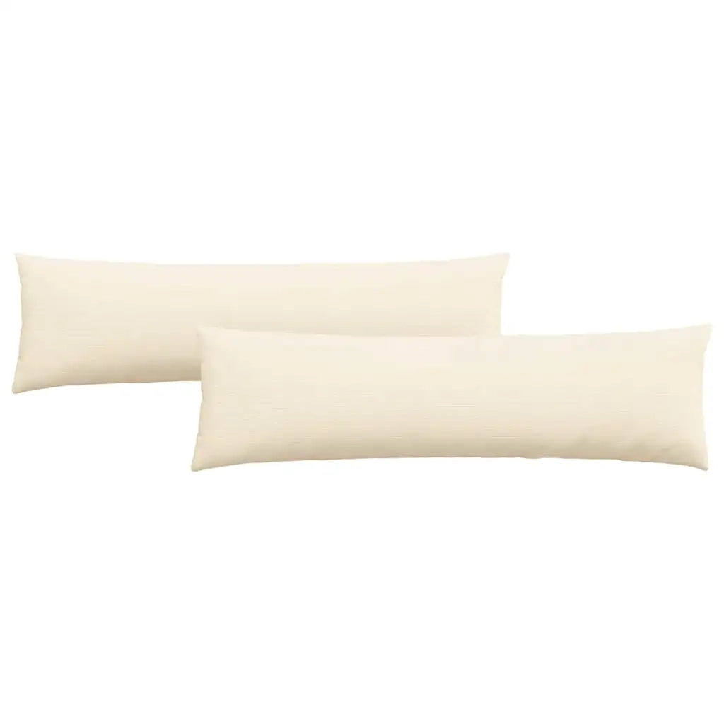 Cuscini da Divano 2 pz-Set di 2 Cuscini per Sofa Crema 145 x 40 cm Tessuto in Cords 934144