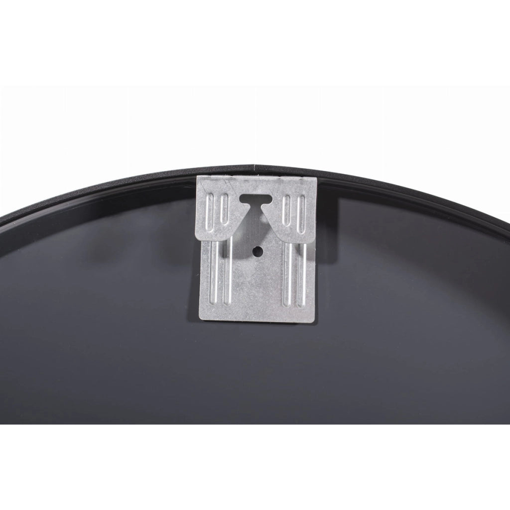 Specchio rotondo da parete Oskar con cornice in metallo nero 40 cm