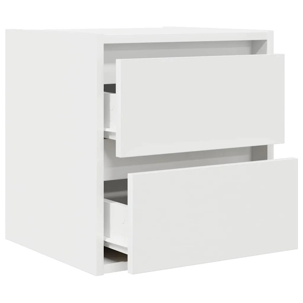 Comodini a Muro 2 pz Bianchi 38x34x40 cm 861248