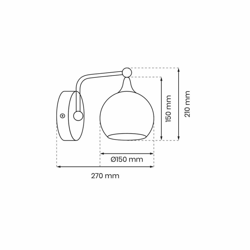 Applique Milagro MONTE vetro fumé cromato E27 MLP8319