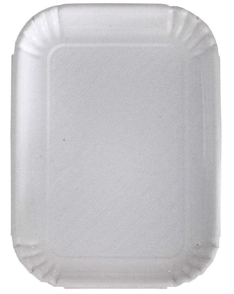 VASSOIO IN CARTONE BIANCO RETTANGOLARE IN SET DA  2 PEZZI 23,1X33,2CM