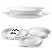 Set di stoviglie KADAX da 12 piatti, colore bianco