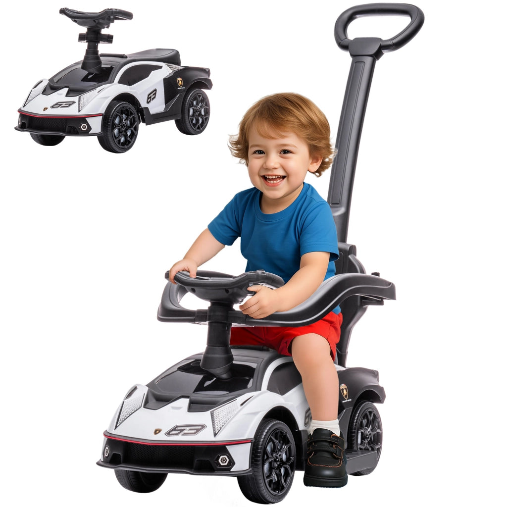 Coche Correpasillos per Bambini ¨C Minimal ¨C 86,5x40x89,5 cm Bianco e Nero