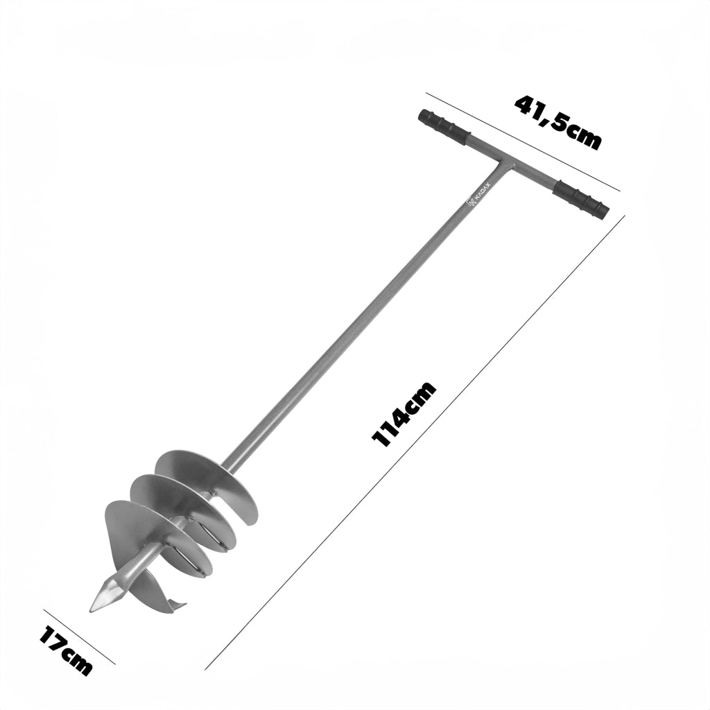 Trivella manuale KADAX per terreno, trapano per terreno da 17 cm (170 mm), foro robusto