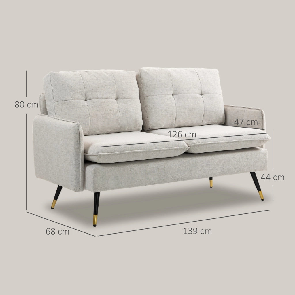 Divano 2 posti ¨C zephmum ¨C crema 139x68x80