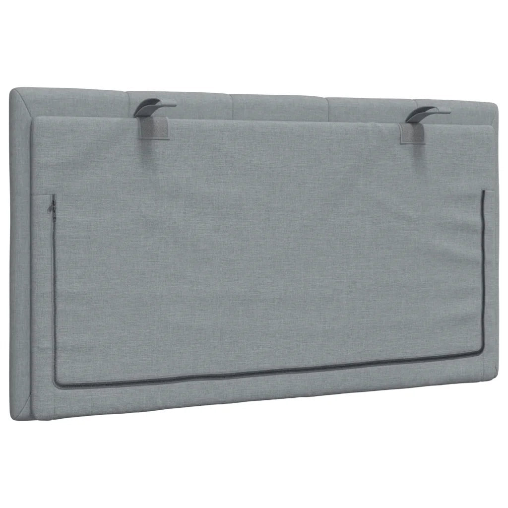 Cuscino Testiera Hanko Grigio Chiaro 90 cm in Tessuto 4019142