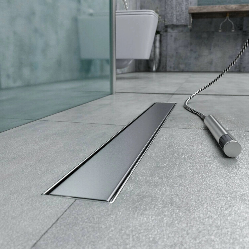 Canalina di scarico doccia in acciaio inox 90 cm x 7 mod. Fill