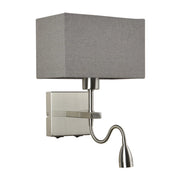 Italux Norte applique LED nichel 2 luci dimmerabile