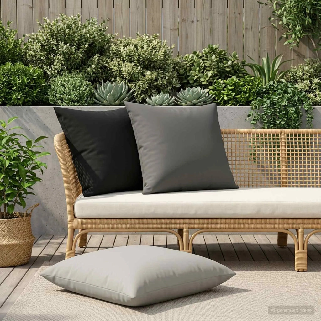 Federa 2 pcs HEERLEN Grigio 65 x 65 cm Poliestere 913017