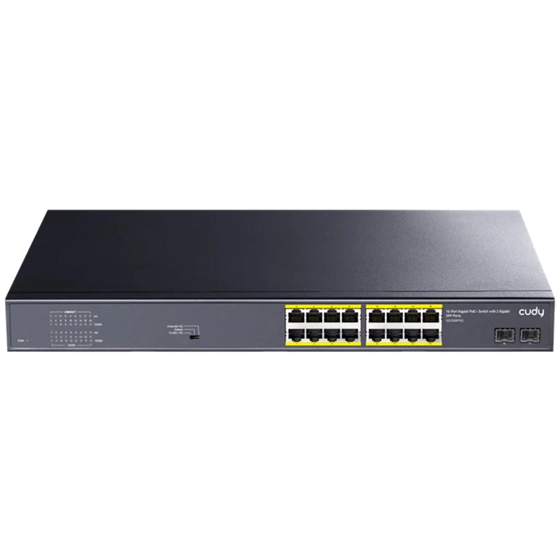 CUDY GS1020PS2 - SWITCH 16 PT GIGABIT POE+ - 2 GIGABIT SFP PT 200W
