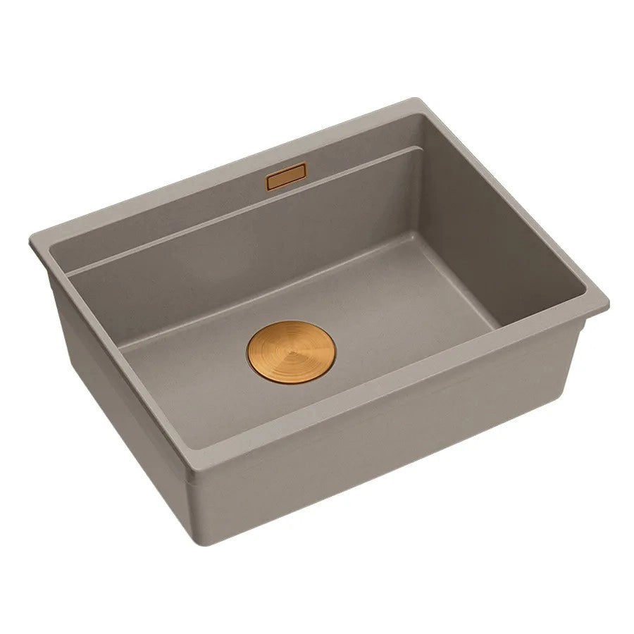 Lavello In Granito Logan 100 Beige Tappo acciaio