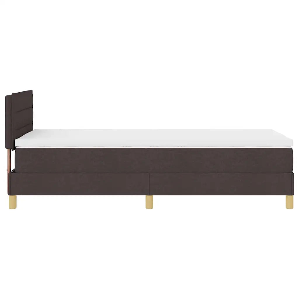 Letto a molle con cuscino Marrone Scuro 90 x 200 cm Tessuto 3338814