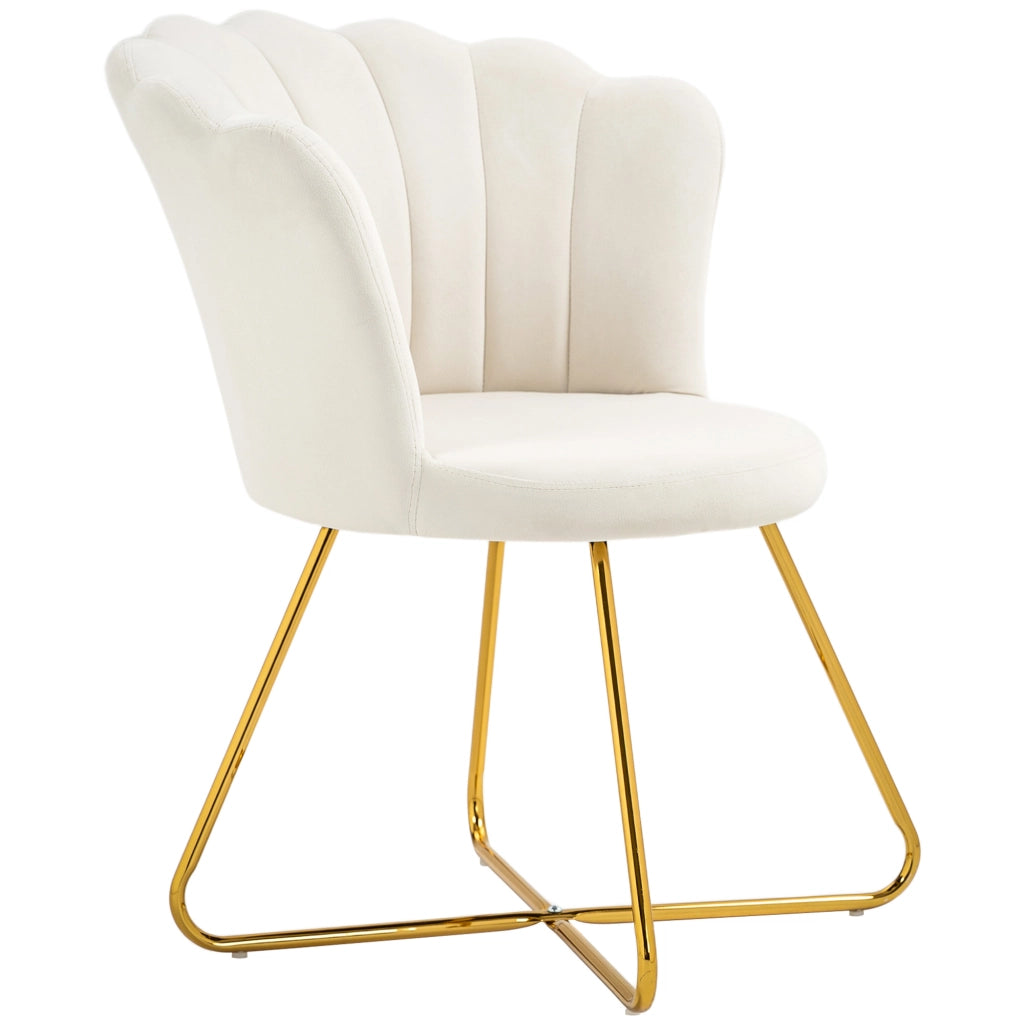 Poltrona relax in velluto ¨C Minimal ¨C crema 69x64x80 cm