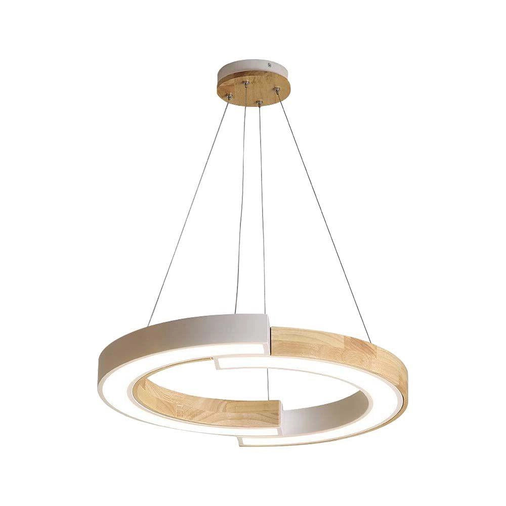Lampada a sospensione LED V-TAC 32W 4000K legno bianca