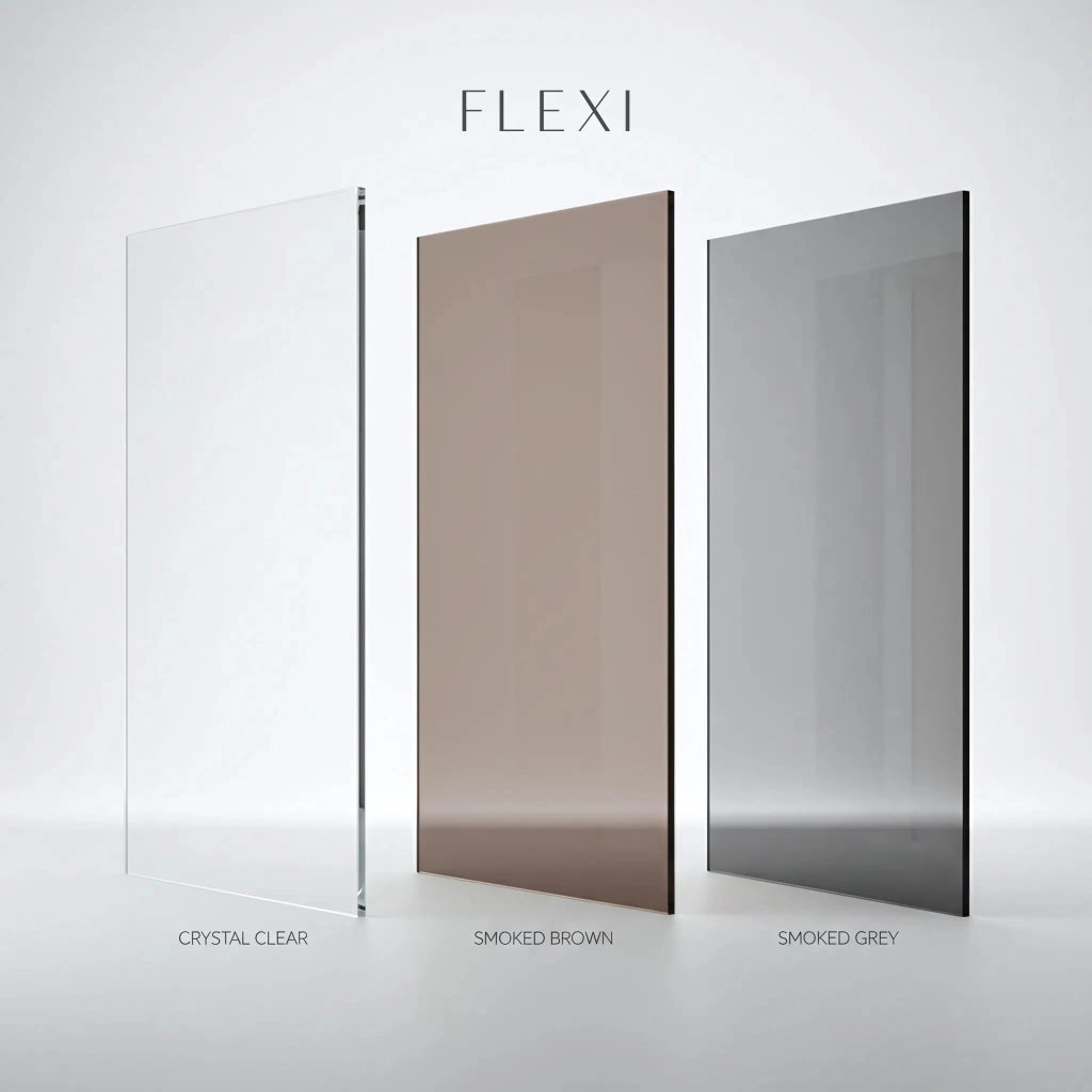 Parete Doccia Rea Flexi Brown / Gold 90