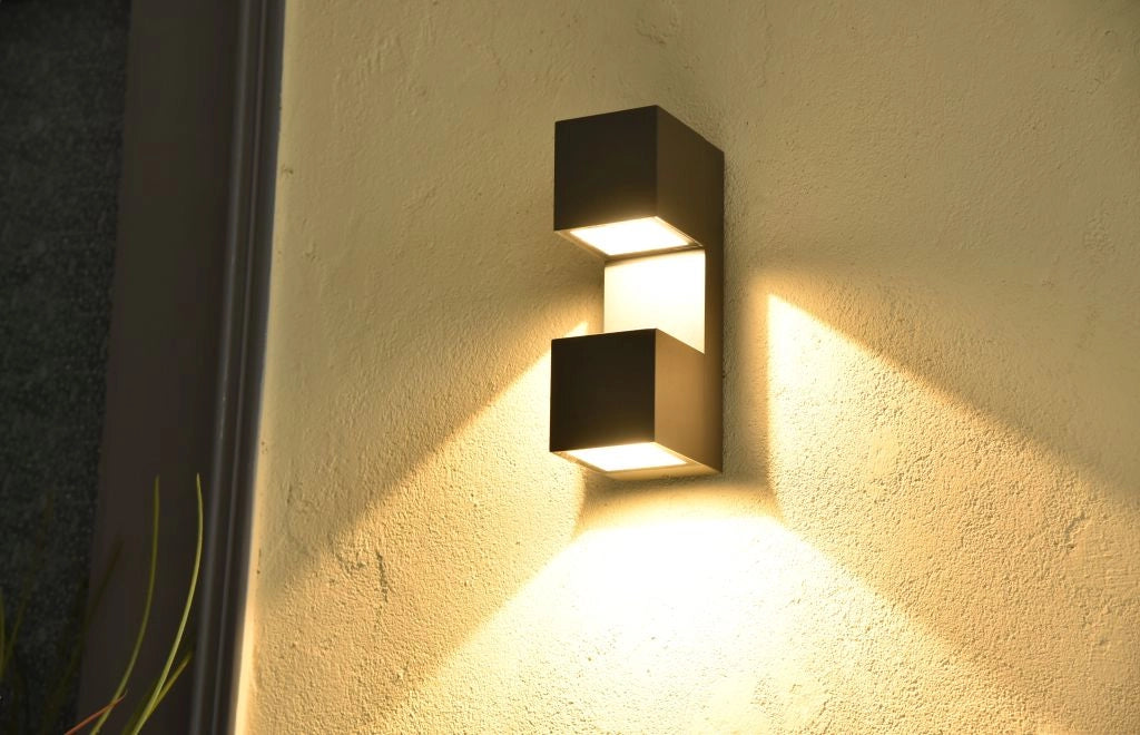 Applique esterna FARI 2 LED antracite alluminio IP54