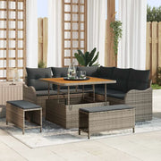Set Divano da Giardino con cuscino con cuscino 8 pcs Grigio 3364208