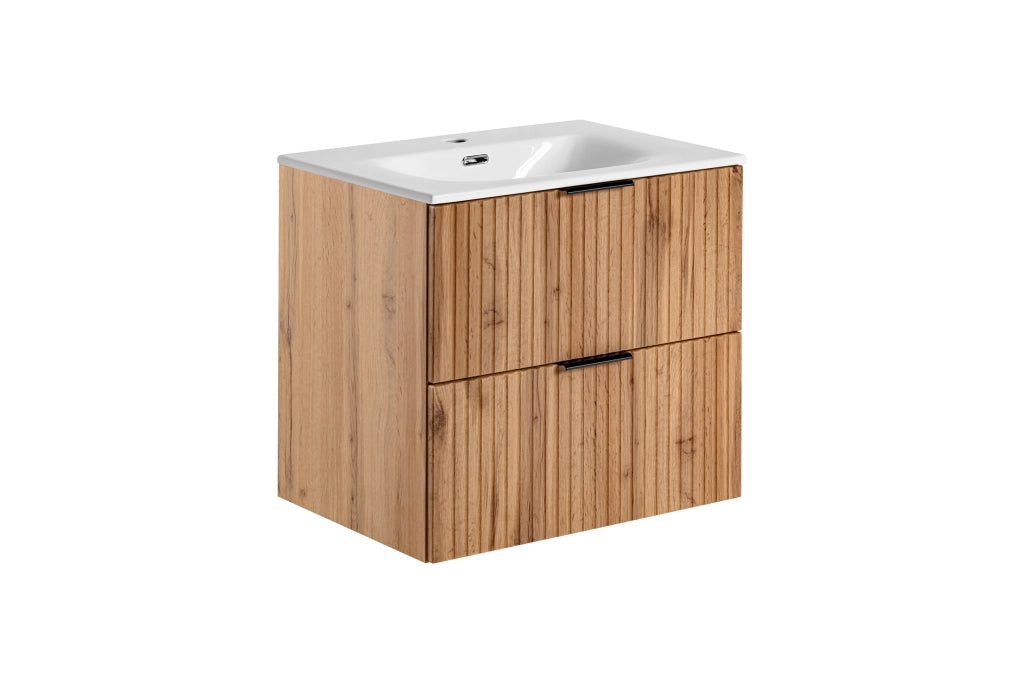 Set mobili bagno 60 cm con lavabo per mobile SKY Adel Oak 60 cm