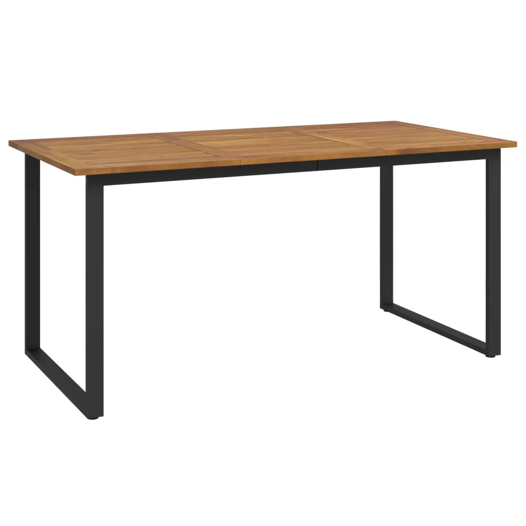 Set Pranzo da Giardino 5 pz Legno Massello di Acacia e Metallo 3155400