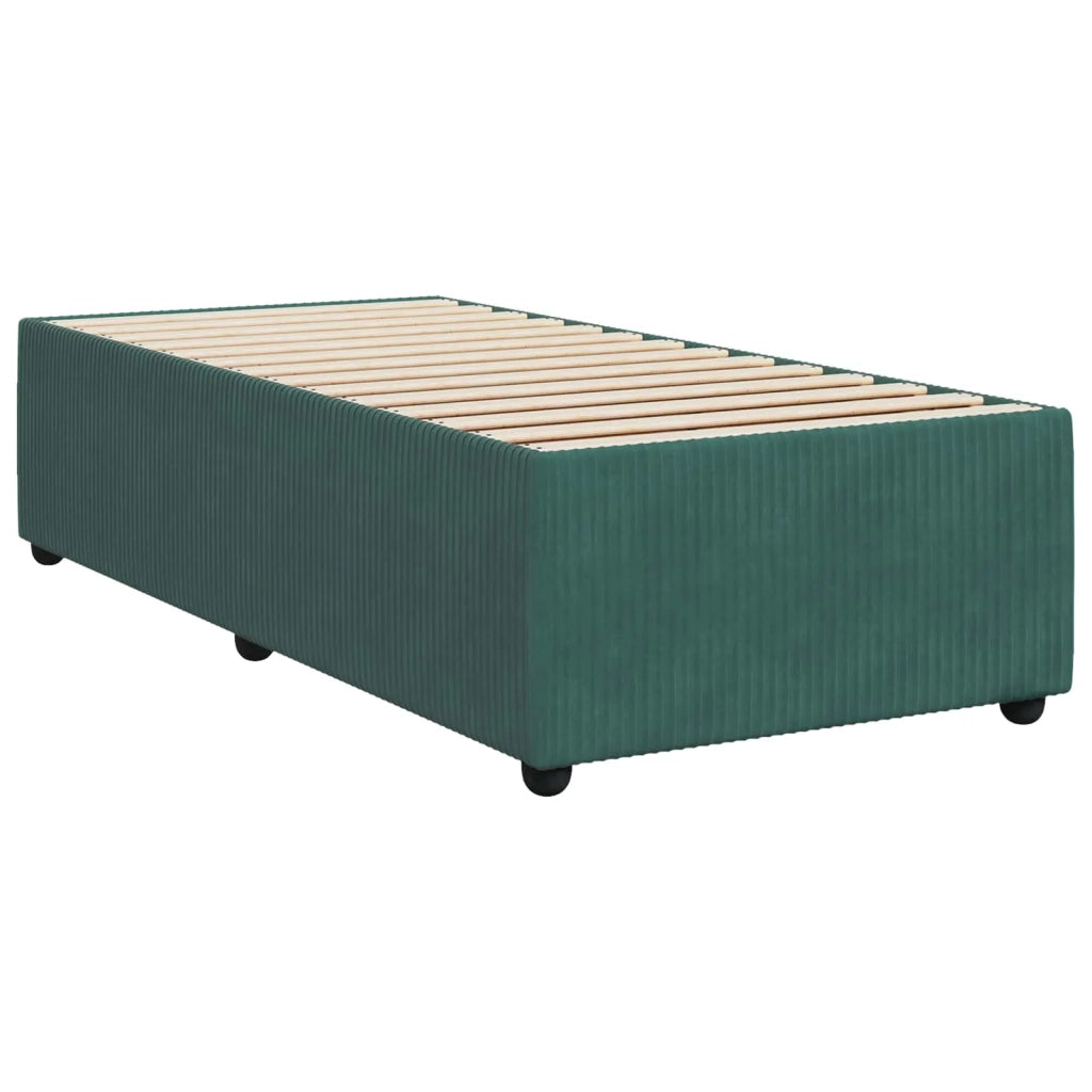 Letto box spring con materasso Verde Scuro 90 x 200 cm Velluto 3454532