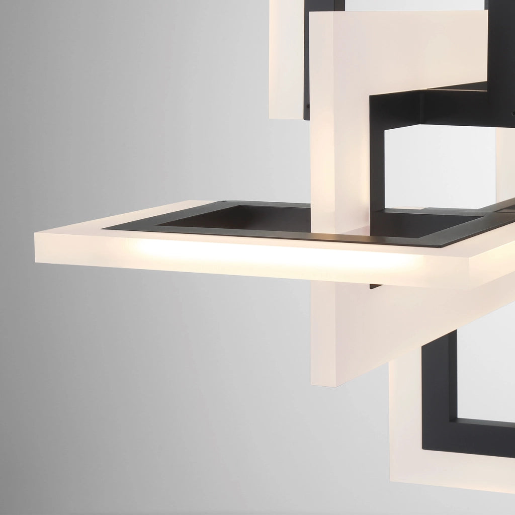 Sospensione LED Inizio Quintiesse 123cm nera 86W dimmerabile