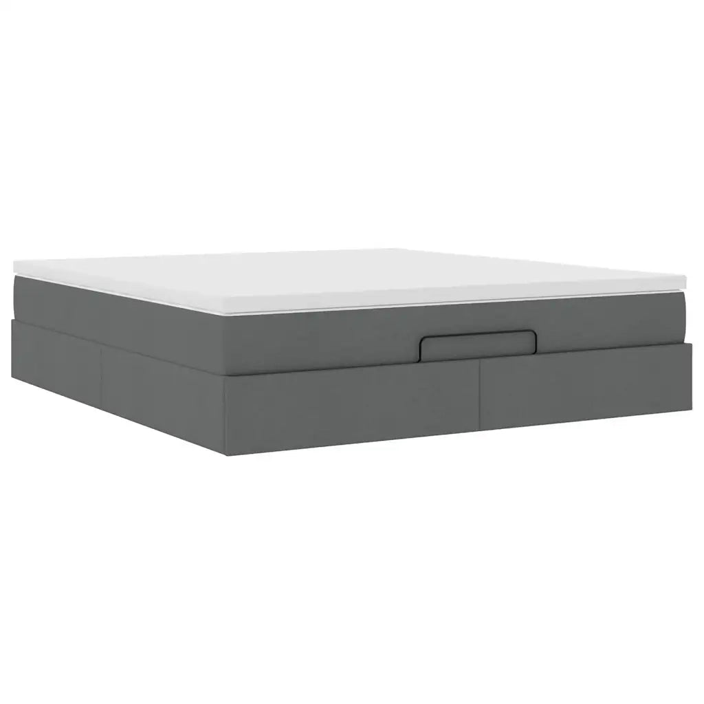 Struttura Letto Pouf con Materasso 180x200 cm in Tessuto
