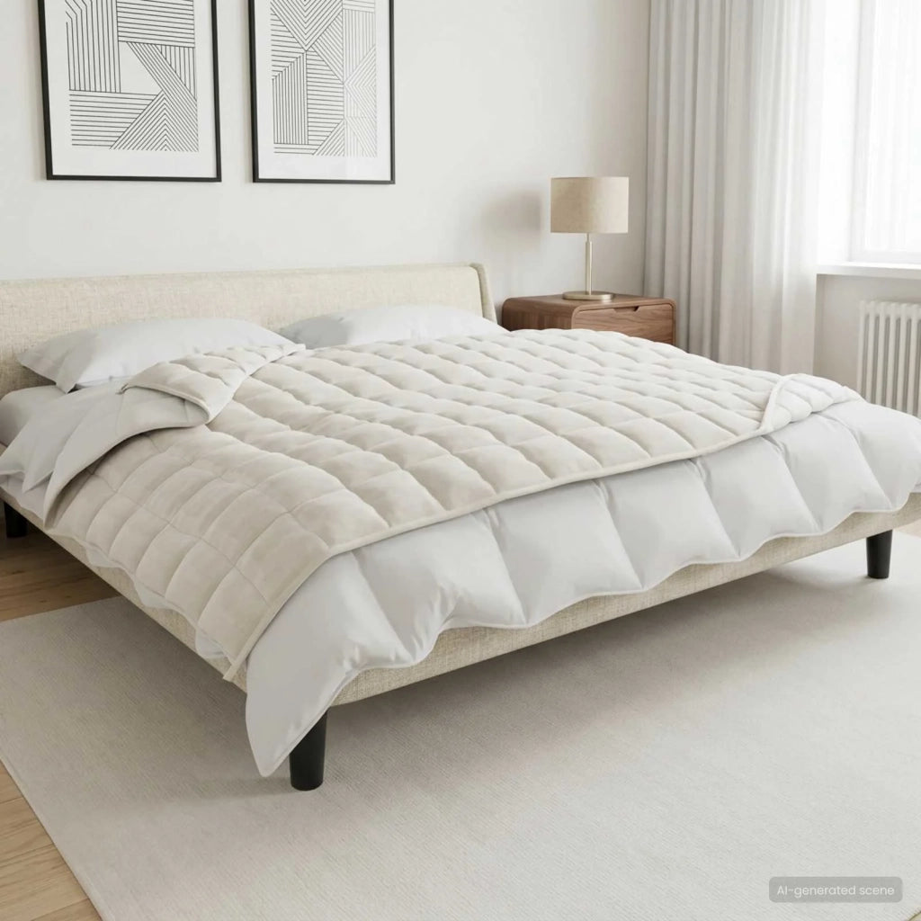 Coperta Ponderata Bianco 138 x 200 cm 10 kg 100% Cotone 205T 42044018
