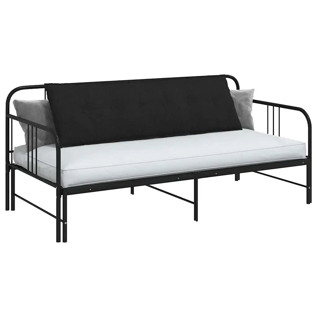 Cuscino per Schiena | Cuscino dorsale Nero 160 x 19 x 50 cm Tessuto
