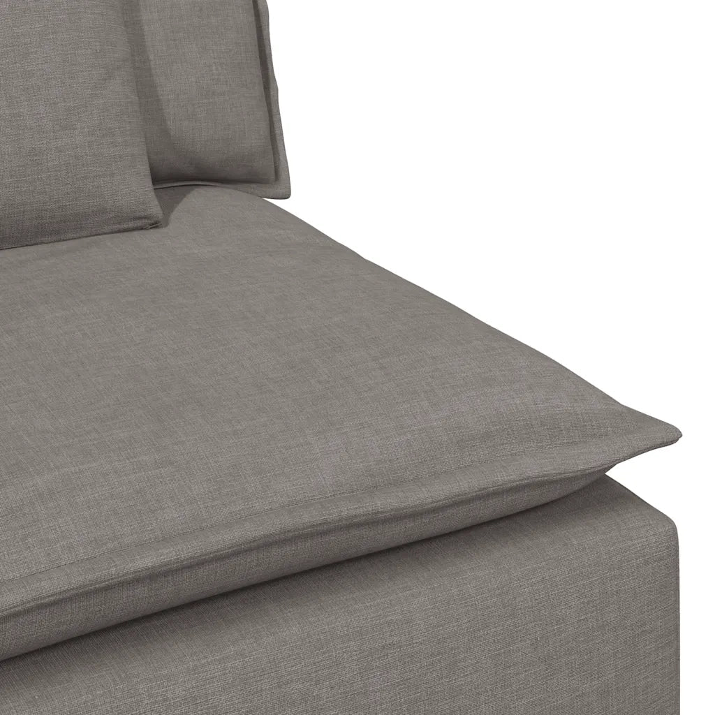 Divano Modulare con Cuscini Tortora 3321092