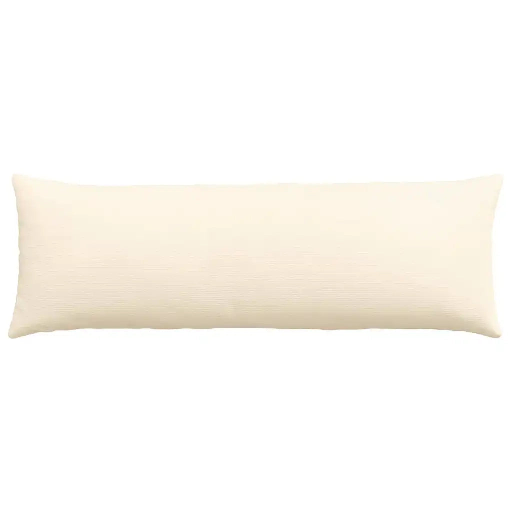 Cuscini da Divano 2 pz-Set di 2 Cuscini per Sofa Crema 120 x 40 cm Tessuto in Cords 180891