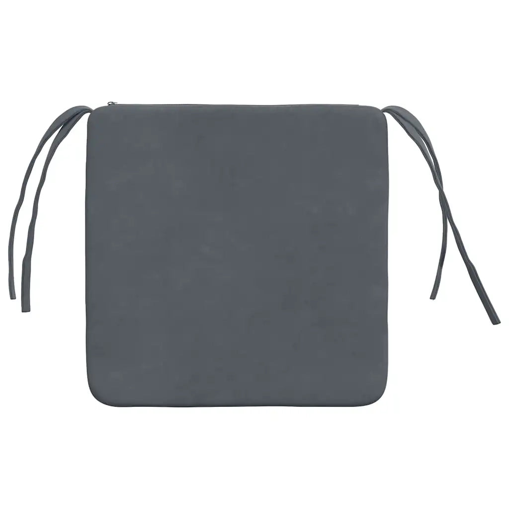 Cuscini per Seduta 4 pcs Grigio scuro 40 x 40 x 3 cm Velluto 42015207