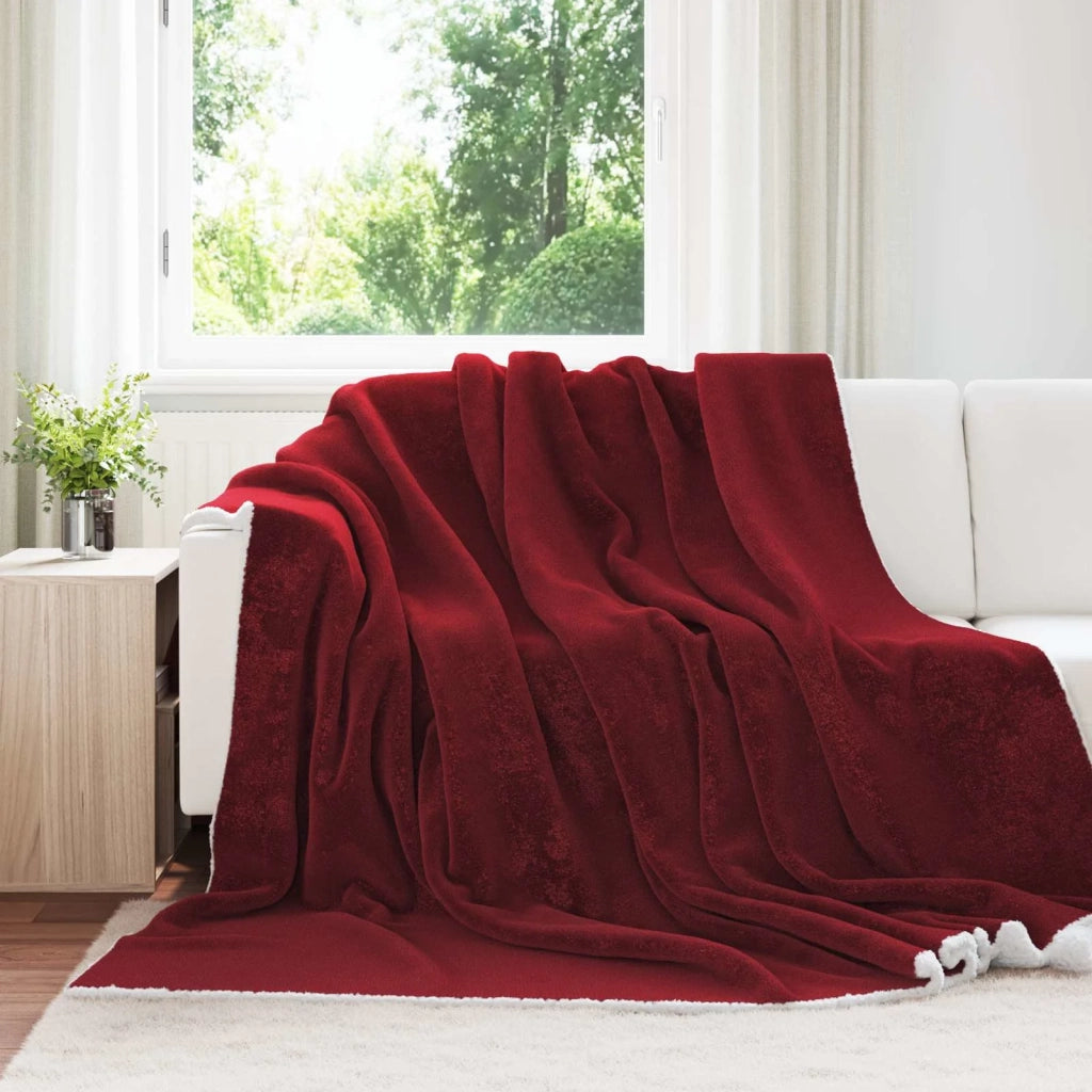 Coperta Rosso Bordeaux 220 x 240 cm Panno 42017003