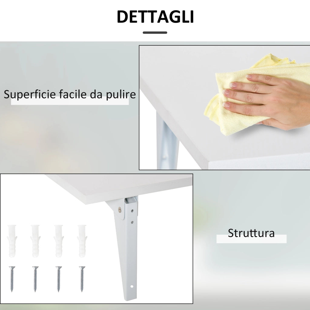Tavolino pieghevole ¨C Minimal ¨C Bianco, 60x40x20cm