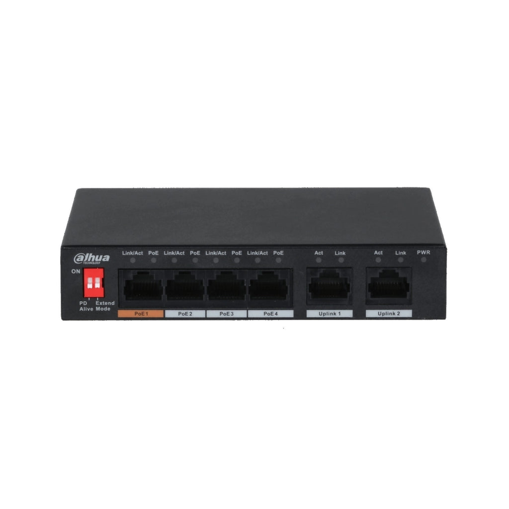 Dahua 4 Porte +2 Unmanaged Desktop Switch PoE PFS3006-4ET-60-V2