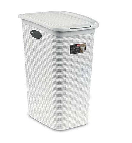 Cesta Portabiancheria Bucato contenitore elegance 36 litri bianco