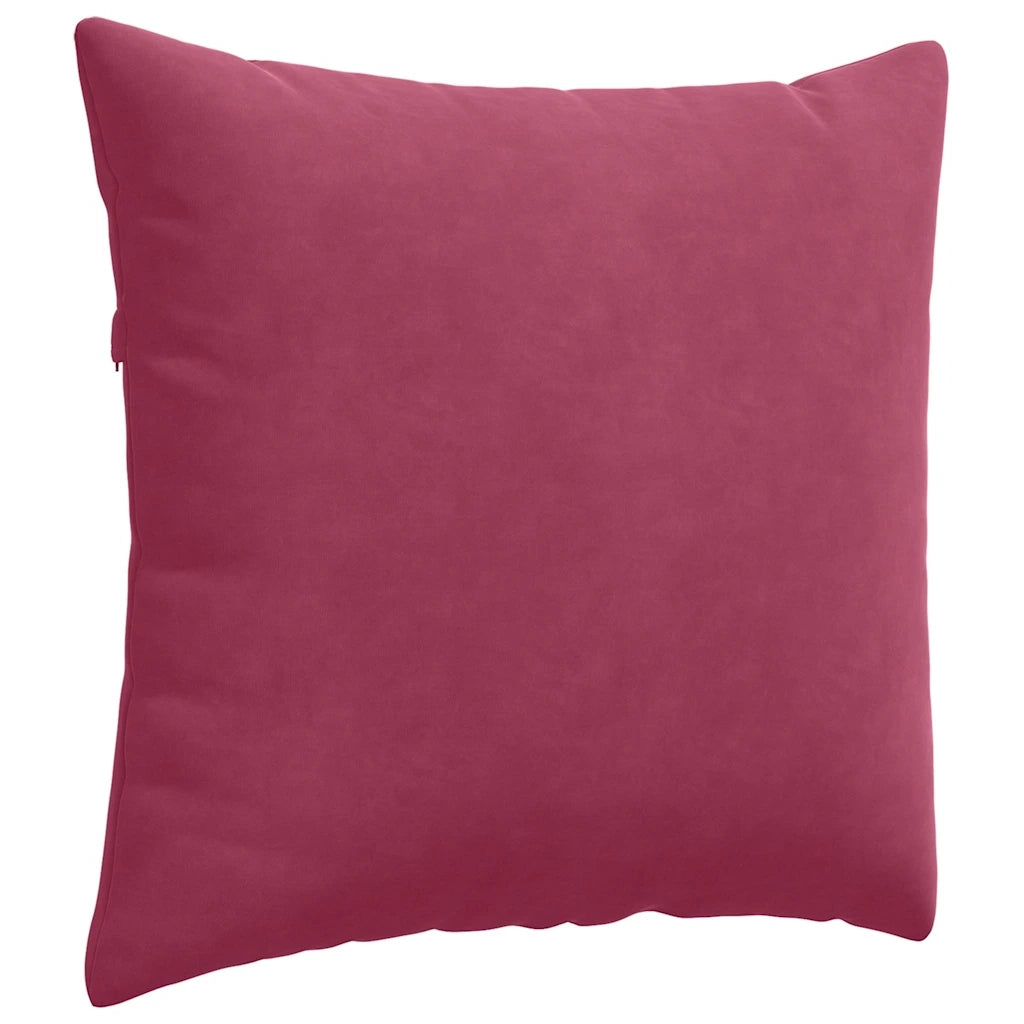 Cuscini da Divano 2 pz-Set di 2 Cuscini per Sofa Rosso Vino 45 x 45 cm Tessuto in Cords