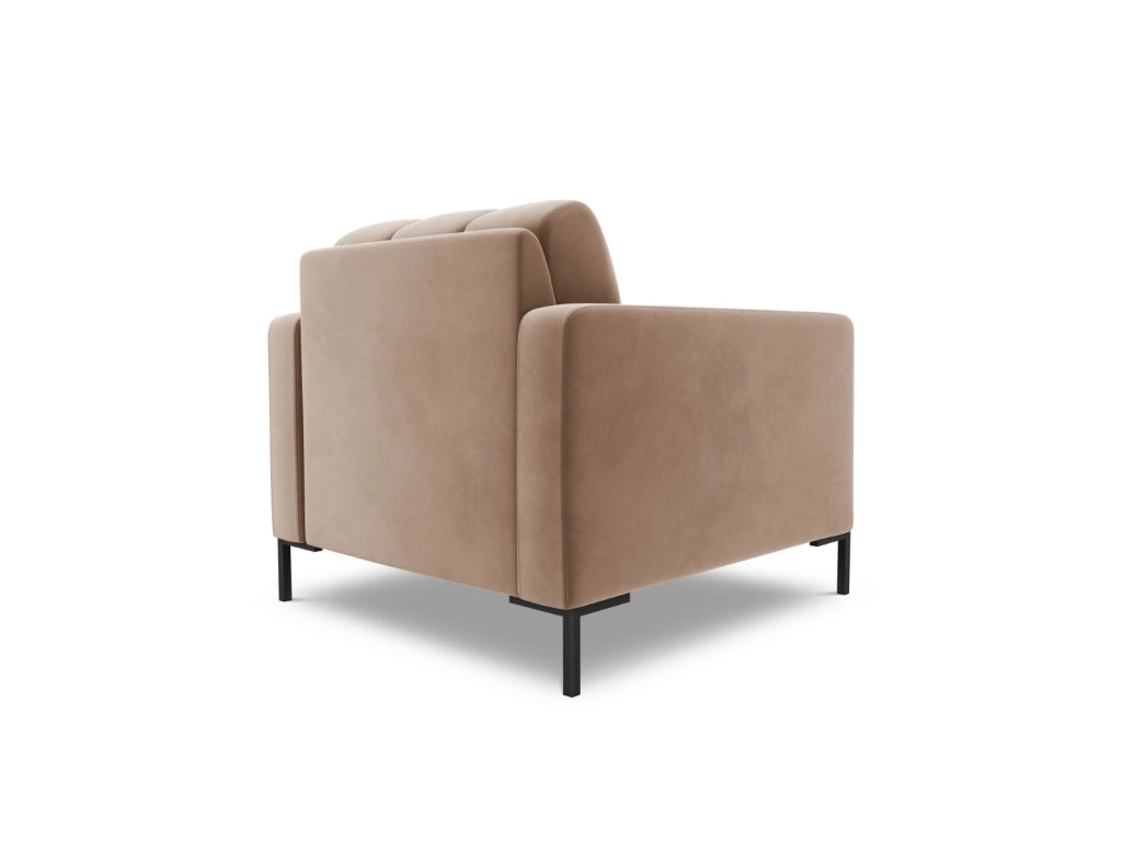 Cosmopolitan Design - Poltrona "Bali" in velluto beige 