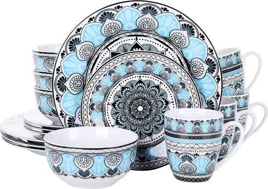 Set di piatti e tazze in ceramica ecologica