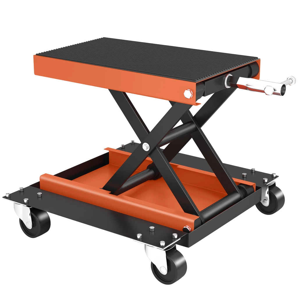 Cricco Sollevamento Moto 500 kg ¨C Minimal ¨C 135-390 mm Regolabile Altezza Acciaio Arancione