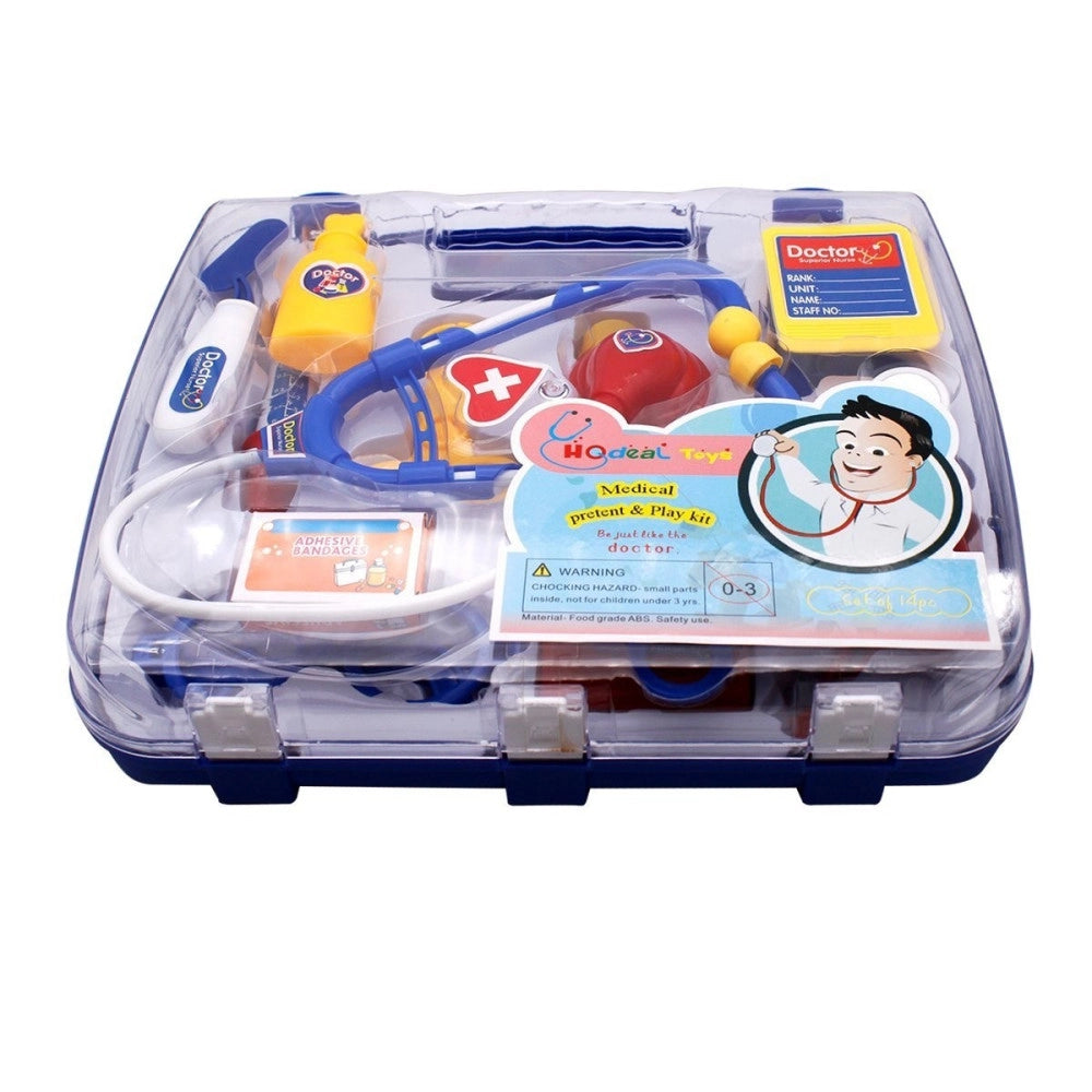 Trade Shop - Set Valigia Dottore Giocattolo Con Accessori Forbici Stetoscopio Valigetta -