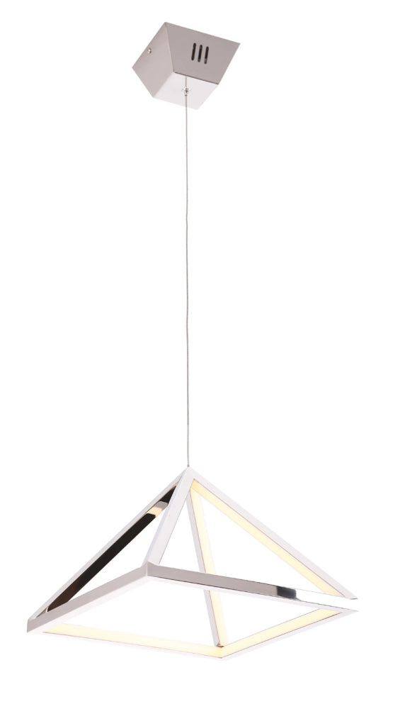 Lampada a sospensione geometrica cromata LED 20W PEAK