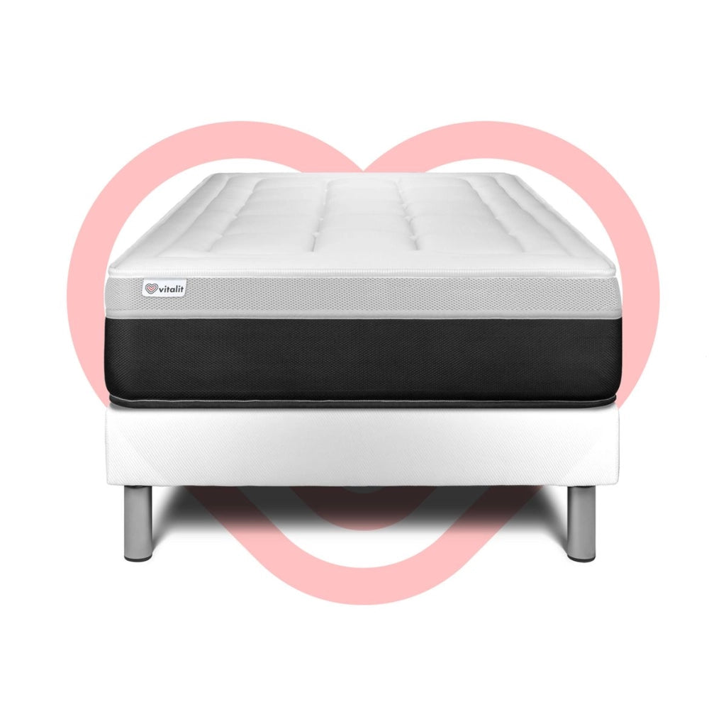 Letto con materasso FORM 120 x 200 cm Rete kit Bianco