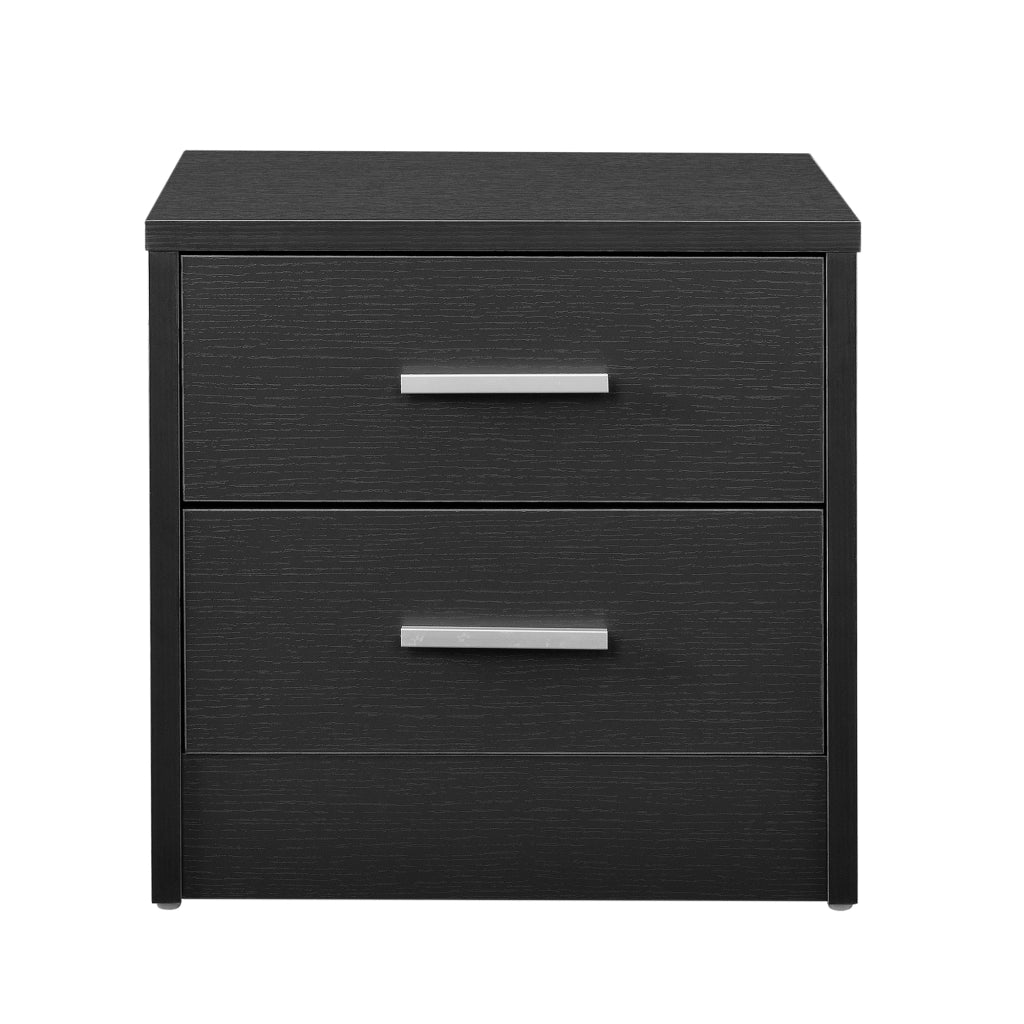 Comodino con 2 Cassetti 38 x 34 x 37 cm - Grigio [en.casa]