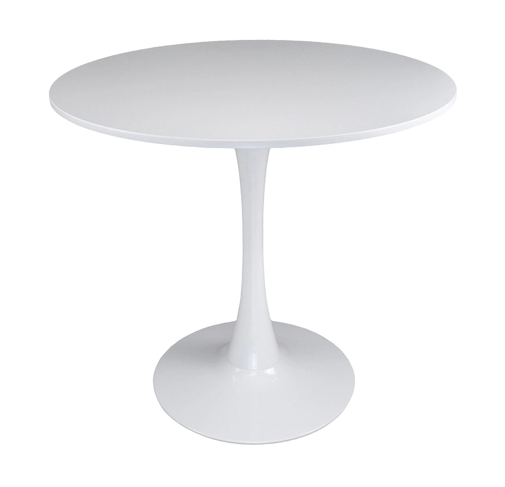 Tavolo rotondo Ø70 cm, tavolo da pranzo tondo bianco - Omar - TR08-7OMPM