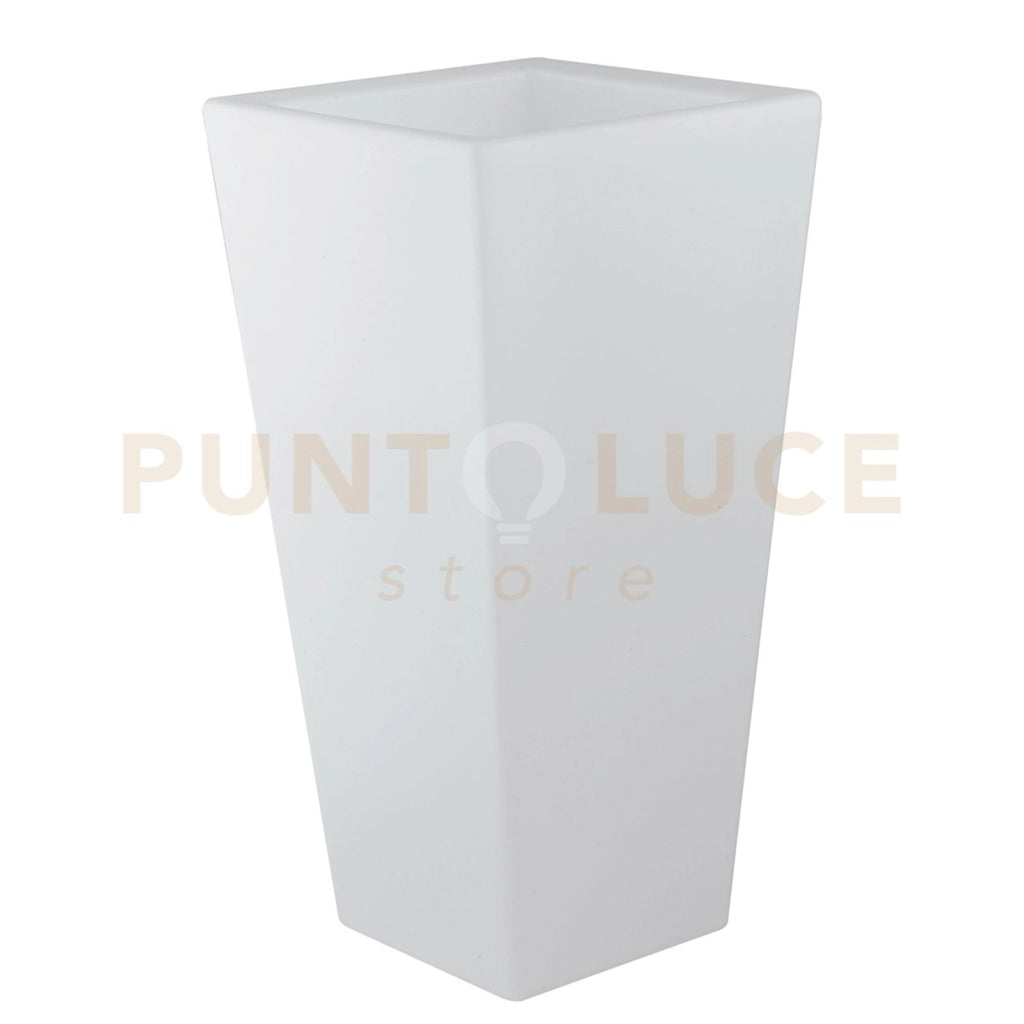 VASO DA GIARDINO GECO BIANCO 1 LUCE ATTACCO E27 28X28X60CM