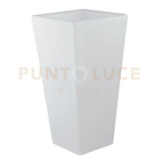 VASO DA GIARDINO GECO BIANCO 1 LUCE ATTACCO E27 28X28X60CM