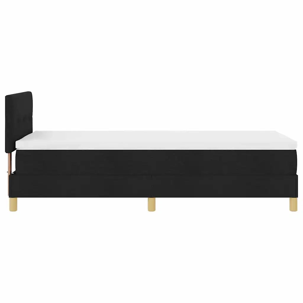 Letto a molle con cuscino con testiera Nero 80 x 200 cm Tessuto 3338876