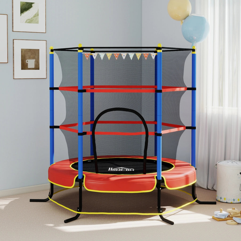 Trampolino per Bambini con Rete Sicurezza ¨C zephmum ¨C Blu